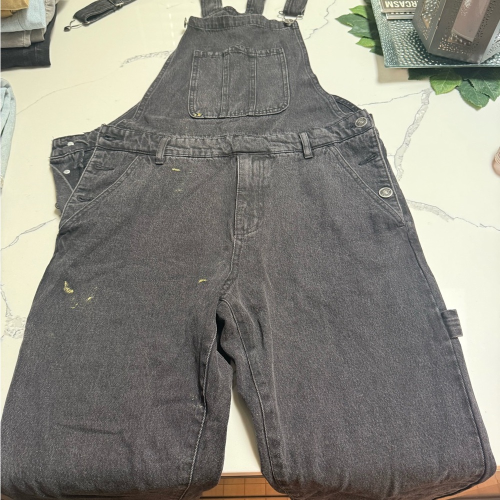 Forever 21 Black Denim Overalls